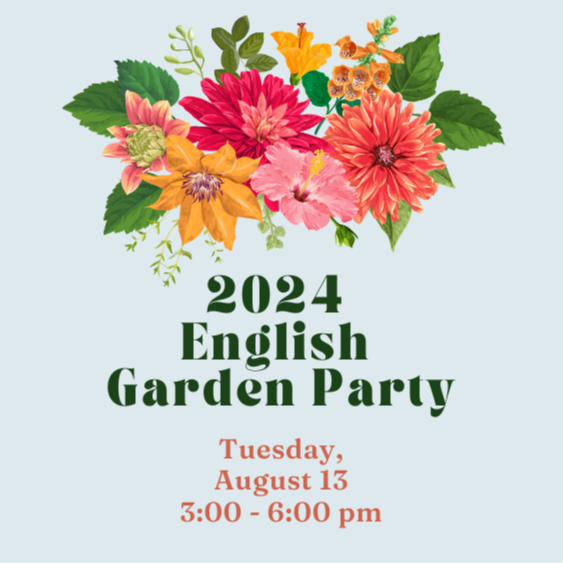 What's on this week, and news of our special Garden Party